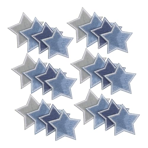 SHINEOFI 16 Stück Stickaufkleber Diy-reparatur-patches Sterne Bestickte Applikationen Gestickte Patches Zum Aufbügeln Gestickte Flecken Für Kleidung Stickflicken Aufbügeln Polyester von SHINEOFI