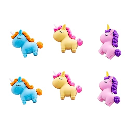 SHINEOFI 16 Stück Teiliges Cartoon Radiergummis für Niedliche Einhornform Sicher und Langlebig für Schule und Kindergarten Bunten Designs Erhältlich Zufällige Farbe Zufällige Farbe von SHINEOFI