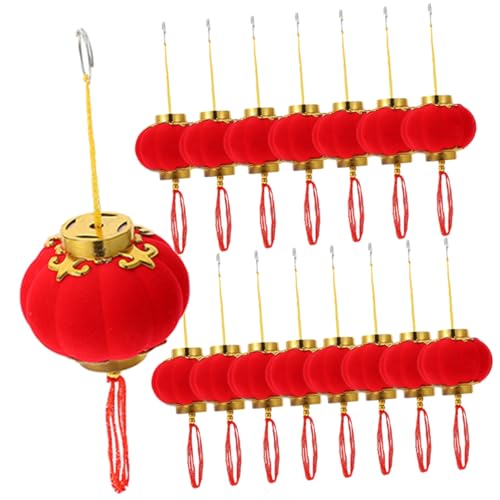 SHINEOFI 16 Stück Teiliges Chinesisches Neujahrs Deko Kleine Rote Laternenanhänger Strapazierfähigem Material mit Aufhängeband Wetterfest für Tür und Gartenbeleuchtung für Frühlingsfest SHINEOFI 16 Stück Teiliges Chinesisches Neujahrs Deko Kleine Rote Laternenanhänger Strapazierfähigem Material mit Aufhängeband Wetterfest für Tür und Gartenbeleuchtung für Frühlingsfest von SHINEOFI