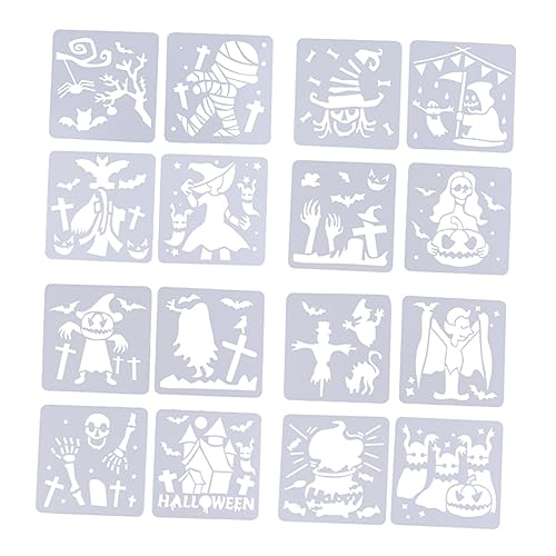 SHINEOFI 16 Stück Teiliges Halloween Malvorlagen Hohle Hexen Schablonen Wiederverwendbare Malschablonen für Wanddekoration Scrapbooking DIY Bastelprojekte Kreative Kunstgestaltung SHINEOFI 16 Stück Teiliges Halloween Malvorlagen Hohle Hexen Schablonen Wiederverwendbare Malschablonen für Wanddekoration Scrapbooking DIY Bastelprojekte Kreative Kunstgestaltung von SHINEOFI