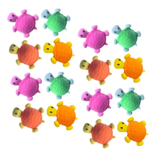 SHINEOFI 16 Stück Teiliges Mini Turtle Radiergummis Lustige Cartoon Radierer für Tragbar für Schulbedarf Kreatives Zeichenzubehör von SHINEOFI