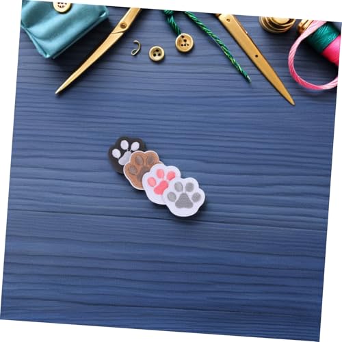 SHINEOFI 16 Stück Teiliges Selbstklebende Bestickte Pfoten-aufnäher Farbige Hundepfoten Patches zum Aufbügeln und Aufnähen für Kleidung Taschen Hüte Rucksäcke DIY Dekoration von SHINEOFI
