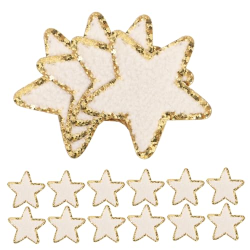 SHINEOFI 16 Stück Teiliges Selbstklebende Fünf Punkte Stern Aufnäher mit Gold Paillettenrand Bestickte Stoffpatches zum Aufnähen für Jacken Kleidung Rucksäcke Hosen Vielseitige Reparatur SHINEOFI 16 Stück Teiliges Selbstklebende Fünf Punkte Stern Aufnäher mit Gold Paillettenrand Bestickte Stoffpatches zum Aufnähen für Jacken Kleidung Rucksäcke Hosen Vielseitige Reparatur von SHINEOFI