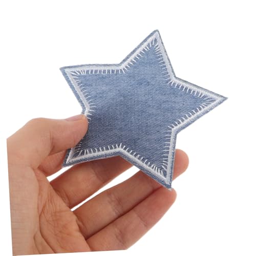 SHINEOFI 16 Stück Teiliges Stern-stickerei Applikationen Polyester Fünfzackige Sterne Aufnäher zum Aufnähen und Aufbügeln DIY Jeans Taschen Kleidung Reparatur Verzierung von SHINEOFI