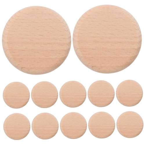 SHINEOFI 16 Stück Unfertige Holzscheiben Runde Holzscheiben für DIY Schachspiel Schachfiguren Holzrohlinge Unbemalt Kleine Holzstücke für Basteln Kunsthandwerk von SHINEOFI
