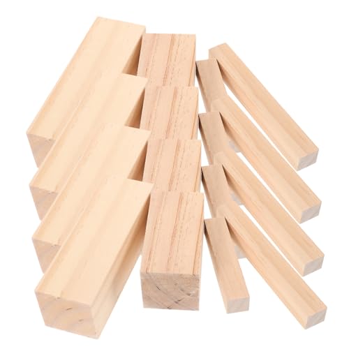 SHINEOFI 16Stücke Teiliges Holzschnitzset Massivem Holz für Anfänger Unbehandelte Holzblöcke Verschiedenen zum Basteln und Schnitzen für DIY Projekte von SHINEOFI