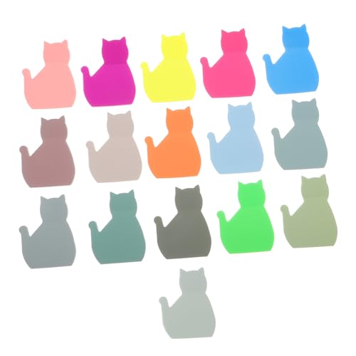 SHINEOFI 16Stücke Teiliges Kreative Katzen Haftnotizen aus Wasserdichtem Material Notizblöcke für Schule und Büro Niedliche Schreibwaren für Katzenliebhaber Praktische von SHINEOFI