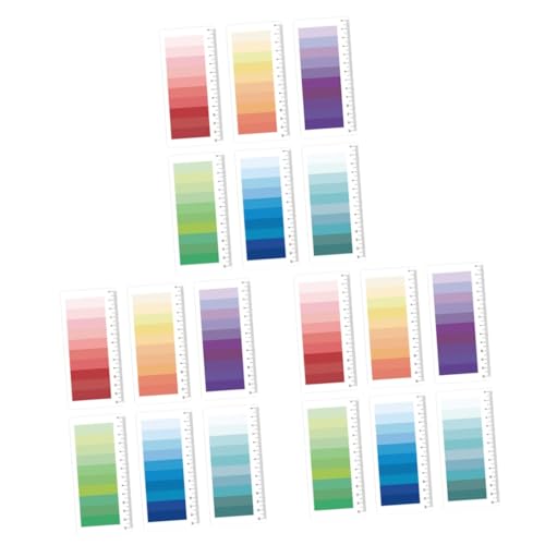 SHINEOFI 18 Sätze -Notizen mit Farbverlauf Markierungen Buchseite farbig bunt komfortabel notizbuch professionelle Buchregisterkarten Klebestreifen kompakte Klebelaschen Papier von SHINEOFI