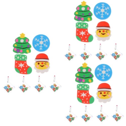 SHINEOFI 18 Sätze Weihnachtsradiergummi cute christmas decor süße radiergummis weihnachts geldgeschenke spaß Cartoon Radiergummis geformt Mini-Radierer Multifunktions-Radierer PVC von SHINEOFI