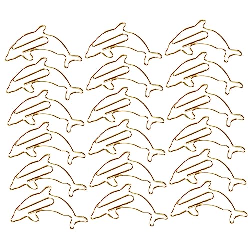 SHINEOFI 18 Stück Büroklammer geldumschläge umschlag metallclips papierklemmen Papierklammern Mini Cartoon-Fotoclip dekorativer Clip Die Bürozubehör dekorative Banknotenklemme Eisen Golden von SHINEOFI