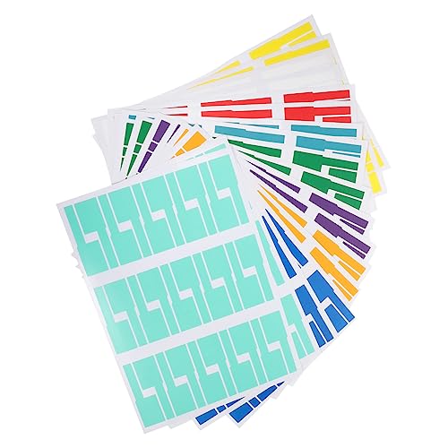 SHINEOFI 18 Stück Kabel Etiketten Teilig Selbstklebende und Wasserdichte Kabelorganizer für Ethernet und Stromkabel Beschriftbare Kabeletiketten Farben pro Farbe von SHINEOFI