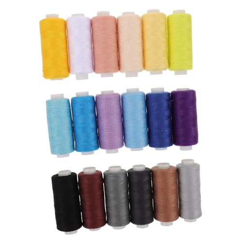 SHINEOFI 18 Stück Mehrfarbige Polyester Nähfäden mit Spulen für Hand und Maschinenstich für Diy Reparaturen und Kreative Projekte SHINEOFI 18 Stück Mehrfarbige Polyester Nähfäden mit Spulen für Hand und Maschinenstich für Diy Reparaturen und Kreative Projekte von SHINEOFI