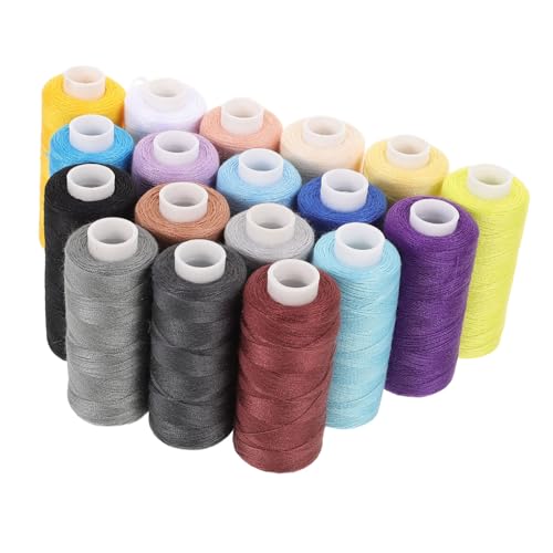 SHINEOFI 18 Stück Polyesternähfäden mit Spulen für Hand und Maschinenstich Vielseitig Einsetzbar für Diy Reparaturen und Kreative Projekte SHINEOFI 18 Stück Polyesternähfäden mit Spulen für Hand und Maschinenstich Vielseitig Einsetzbar für Diy Reparaturen und Kreative Projekte von SHINEOFI