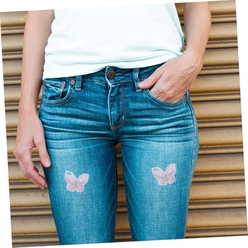 SHINEOFI 18 Stück Schmetterling Applikationen Organza Spitze Doppel Lagen Nähen Bügeln Patches DIY Kleidung Rucksäcke Jacken Jeans Zubehör von SHINEOFI
