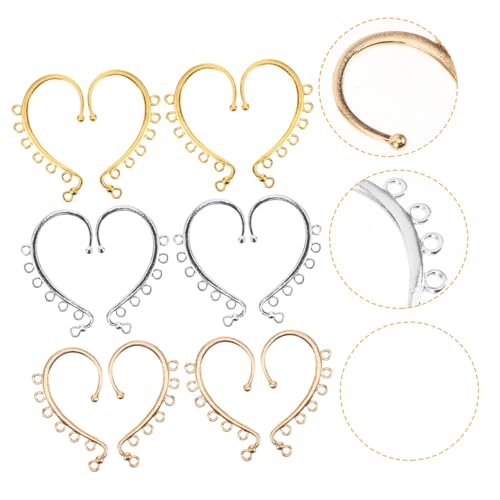 SHINEOFI 18 Stück Teiliges Metall Ohrhaken zum Ohrring Basteln Glatte Oberfläche Hautfreundlich DIY Ohrschmuck Material Vielseitig Einsetzbar für Geburtstage Hochzeiten und Alltag von SHINEOFI