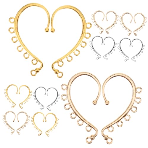 SHINEOFI 18 Stück Teiliges Ohrhaken aus Metall für DIY Ohrringe Glatte Oberfläche ohne Grate Langlebig und Formstabil für Individuellen Schmuck Geeignet zum Selbermachen und Verschenken von SHINEOFI