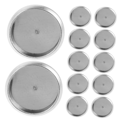 SHINEOFI 180 Stück Edelsteinbeckenohrringe Cabochon -Ohrring -Posteinstellungen Flat -Bolder -Ohrring -Erkenntnisse leeres Einfassungsfach Schmuck Lünette Tablett Metall Silber von SHINEOFI