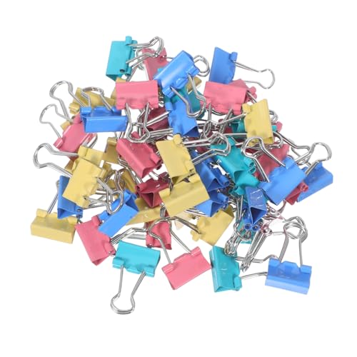 SHINEOFI 180 Stück Teiliges Mini Rainbow Binder Clips Bunte Metall Büroklammern für Dokumentenorganisation Wiederverwendbare Flexible Drahtgriffe Dekorative Papierklemmen für Schule und von SHINEOFI