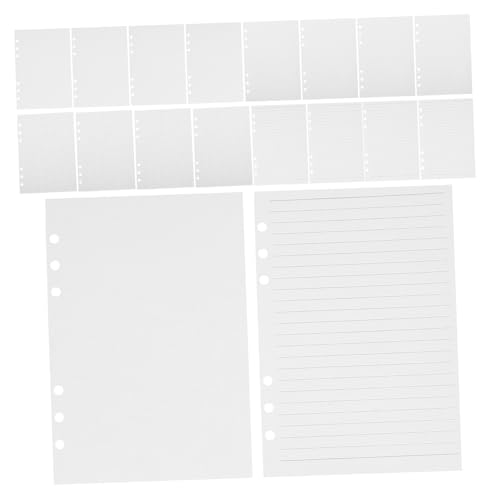 SHINEOFI 180Stücke Nachfüllpapier Gelocht Liniert Leer und Kariert für Notizbuch Planer Organizer Tintenresistent Augenfreundliche Farbe Einfacher Austausch von SHINEOFI