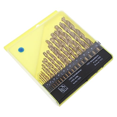 SHINEOFI 19Stücke Stahlbohrer Set Teilig Hochleistungs Bohrbits Kit Mit Verdrehter Struktur Für Präzisionsbohrer Für DIY Und Ingenieurarbeiten von SHINEOFI