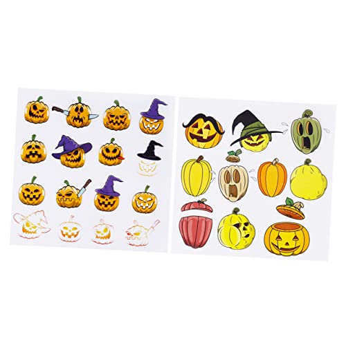 SHINEOFI 2 Blätter Aufkleber Für Halloween-kleidung Überweisen Party Stoff Kleideraufnäher Kleidung Aufkleber Kleidung Patch Aufkleber Aufkleber Hitze Kleideraufkleber Sublimationsfolie von SHINEOFI
