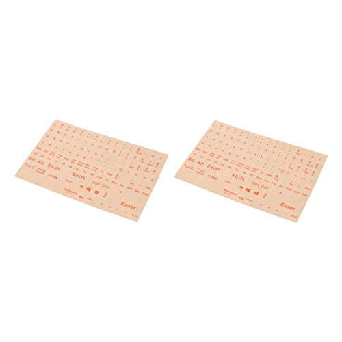 SHINEOFI 2 Blätter Englische Tastaturaufkleber Selbstklebende Pc Notebook Sticker für Tastatur Transparente Basis mit Orangefarbenen Buchstaben für Zuhause Büro und Schule Schützt vor SHINEOFI 2 Blätter Englische Tastaturaufkleber Selbstklebende Pc Notebook Sticker für Tastatur Transparente Basis mit Orangefarbenen Buchstaben für Zuhause Büro und Schule Schützt vor von SHINEOFI