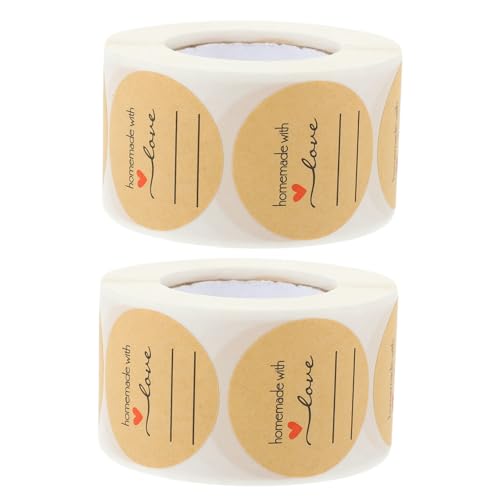 SHINEOFI 2 Rollen Aufkleber für Backetiketten Konservenetiketten für Gläser Etikettenaufkleber aus Kraftpapier Backsiegelaufkleber Runde Etiketten aus Kraftpapier Siegel Aufkleber Hellbraun SHINEOFI 2 Rollen Aufkleber für Backetiketten Konservenetiketten für Gläser Etikettenaufkleber aus Kraftpapier Backsiegelaufkleber Runde Etiketten aus Kraftpapier Siegel Aufkleber Hellbraun von SHINEOFI