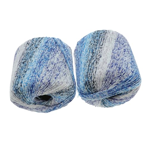 SHINEOFI 2 Rollen Bunte Baumwollkordel Handgefertigtes Strickseil DIY Häkelgarn Farbiges Langlebiges Baumwollgarn für Handarbeiten und Bastelprojekte von SHINEOFI