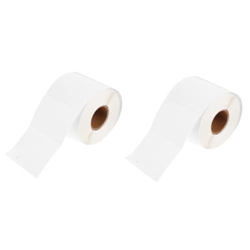 SHINEOFI 2 Rollen Etikettenpapier druckbar Namensetiketten Etiketten Aufkleber klebrig leeres aufkleberdruckpapier Kopierpapier leere Papiere mattes Aufkleberpapier Druckerpapier Weiß von SHINEOFI
