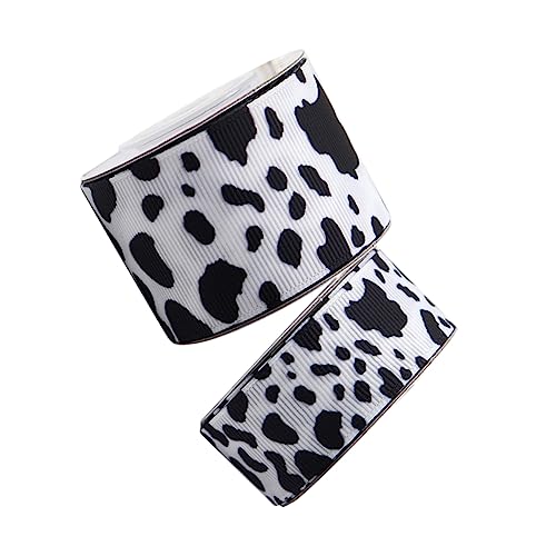 SHINEOFI 2 Rollen Geschenkband mit Kuhmuster Breit Flexibles DIY Bastelband Langlebiges Verpackungsband für Schleifen Party und Dekorationszwecke SHINEOFI 2 Rollen Geschenkband mit Kuhmuster Breit Flexibles DIY Bastelband Langlebiges Verpackungsband für Schleifen Party und Dekorationszwecke von SHINEOFI