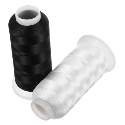 SHINEOFI 2 Rollen Leichtes Polyester Garn für Stickmaschinen für Bekleidungs und Heimprojekte Hochgeschwindigkeits Nähfaden von SHINEOFI