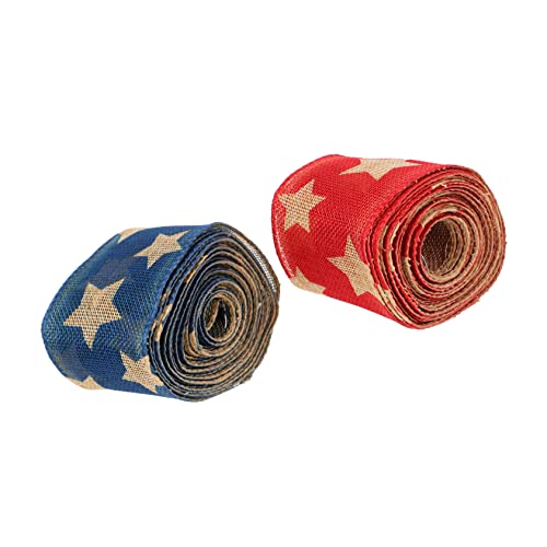 SHINEOFI 2 Rollen Patriotisches Dekorationsband mit Amerikanischer Unabhängigkeitstags Sternflaggen Imitation Hochwertiges Leinen für Partys und Bastelprojekte SHINEOFI 2 Rollen Patriotisches Dekorationsband mit Amerikanischer Unabhängigkeitstags Sternflaggen Imitation Hochwertiges Leinen für Partys und Bastelprojekte von SHINEOFI