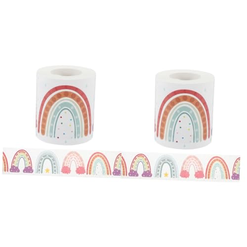 SHINEOFI 2 Rollen Regenbogenbrücken Randaufklebertafeln Pinnwand Selbstklebende Wand Filztafelfliesen Gewellte Pinnwandstreifen Pinnwandrand Notiztafel Beschichtete Papieraufkleber SHINEOFI 2 Rollen Regenbogenbrücken Randaufklebertafeln Pinnwand Selbstklebende Wand Filztafelfliesen Gewellte Pinnwandstreifen Pinnwandrand Notiztafel Beschichtete Papieraufkleber von SHINEOFI