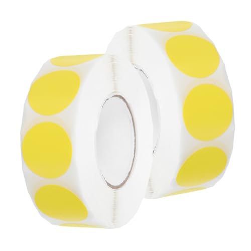 SHINEOFI 2 Rollen Runde Aufkleberetiketten, Bunte Klebepunkte Zum Kodieren, Abheften, Preisauszeichnen Und Markieren, Leicht Zu Beschriftendes Glanzpapier Für Behälter, Kisten, Wände, 2,5 von SHINEOFI
