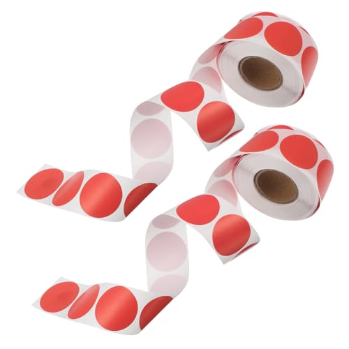 SHINEOFI 2 Rollen Runde Rote Aufkleber Selbstklebend mit Kleinen Punkten Vielseitige Küchenetiketten für Gewürze und Vorratsschrank Beschreibbare Blanko Pantry Labels für Büro und SHINEOFI 2 Rollen Runde Rote Aufkleber Selbstklebend mit Kleinen Punkten Vielseitige Küchenetiketten für Gewürze und Vorratsschrank Beschreibbare Blanko Pantry Labels für Büro und von SHINEOFI
