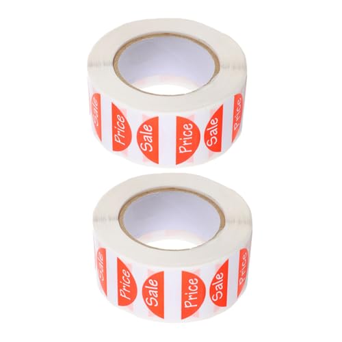 SHINEOFI 2 Rollen Runde Rote Preisschilder Aufkleber mit Je Selbstklebenden Etiketten für Preisetiketten Verkaufsaktionen und Etikettierungen im Einzelhandel für Garagenverkäufe und SHINEOFI 2 Rollen Runde Rote Preisschilder Aufkleber mit Je Selbstklebenden Etiketten für Preisetiketten Verkaufsaktionen und Etikettierungen im Einzelhandel für Garagenverkäufe und von SHINEOFI