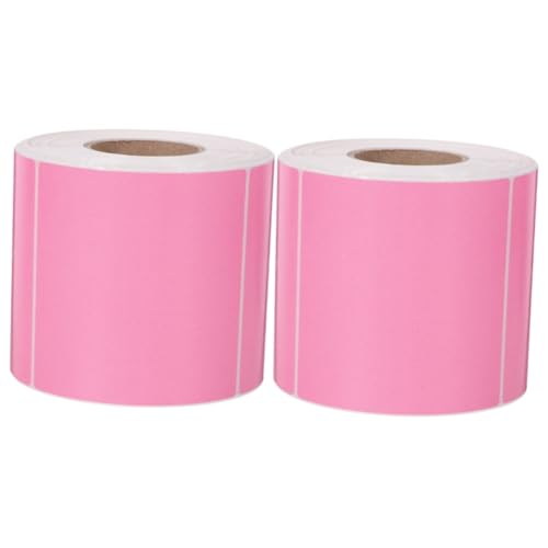 SHINEOFI 2 Rollen Thermoetikettenpapier Porto Versandetiketten -versandaufkleber Farbige Thermoetiketten Etiketten Für Thermodrucker Druckbar Benutzerdefinierte Thermoetiketten Rosa von SHINEOFI