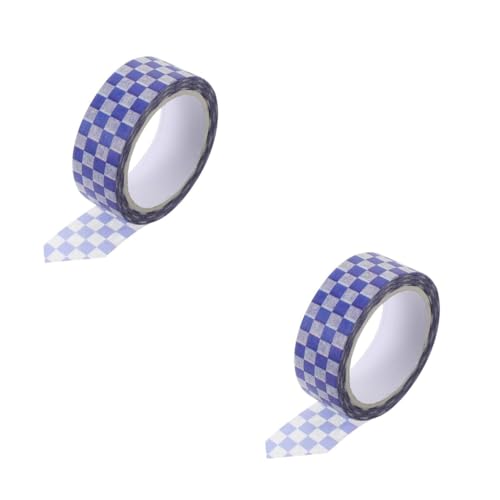 SHINEOFI 2 Rollen Washi-Tape-Aufkleber Streifen bunt Gemustertes Band selbst retro Tagebuchband Scrapbooking-Klebeband Bastelband Washi Tape kawaii Japanisches Papier von SHINEOFI