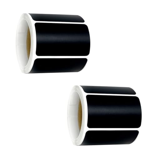 SHINEOFI 2 Rollen Wasserfester Aufkleber Etiketten Für Flaschen Tafeletiketten Tafelaufkleber Tafelkleister Klebriger Pasteur Für Tafeln Klebeetiketten Für Tafeln Pvc Black von SHINEOFI