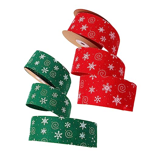 SHINEOFI 2 Rollen Weihnachtsschleifenband Rot und Bastelband mit Schneeflockenmuster für DIY Dekorationen und Schleifen Formstabil für Weihnachtsdeko und Geschenkverpackung SHINEOFI 2 Rollen Weihnachtsschleifenband Rot und Bastelband mit Schneeflockenmuster für DIY Dekorationen und Schleifen Formstabil für Weihnachtsdeko und Geschenkverpackung von SHINEOFI