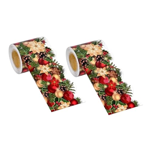 SHINEOFI 2 Rollen Weihnachtstafel Aufkleber Feiertags Pinnwand Verzierung Neujahrs Pinnwand Verzierungen SHINEOFI 2 Rollen Weihnachtstafel Aufkleber Feiertags Pinnwand Verzierung Neujahrs Pinnwand Verzierungen von SHINEOFI
