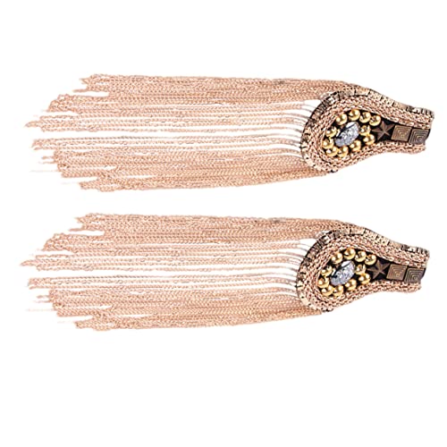 SHINEOFI 2 STÜCK Goldene Quasten Schulterklappen Epauletten mit Fransen Vielseitige Dekoration für Schuhe Hüte und Kleidung Unisex Accessoire für Anzüge und Kostümpartys SHINEOFI 2 STÜCK Goldene Quasten Schulterklappen Epauletten mit Fransen Vielseitige Dekoration für Schuhe Hüte und Kleidung Unisex Accessoire für Anzüge und Kostümpartys von SHINEOFI