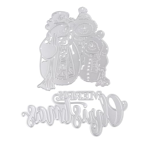 SHINEOFI 2 Sätze 2 Sets Weihnachtsstanzformen Groß Dekoration Schneemann Stanzformen Party Stanzformen Weihnachtsbasteln Scrapbooking Schnitte Zubehör Papa Prägung 2 Stück * 2 von SHINEOFI