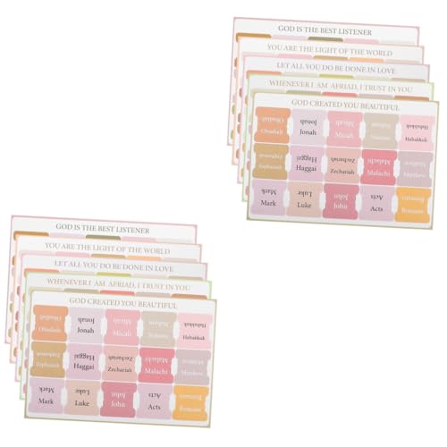 SHINEOFI 2 Sätze Bibel Index Tags Seitenmarkierungen Etiketten Laminierte Bibelregister Kommentierende Bibel Zubehör Bibelregister Aufkleber Bibel Studie Bibel Aufkleber Bibel 5 Blätter * 2 SHINEOFI 2 Sätze Bibel Index Tags Seitenmarkierungen Etiketten Laminierte Bibelregister Kommentierende Bibel Zubehör Bibelregister Aufkleber Bibel Studie Bibel Aufkleber Bibel 5 Blätter * 2 von SHINEOFI