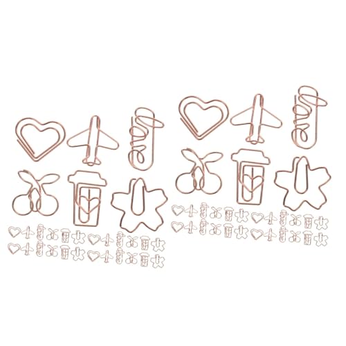 SHINEOFI 2 Sätze Büroklammer Bookmarks Geldumschläge Büwa Umschlag Briefumschlag Loch Papierclips Dekorative Papierklammern Befestigungsclips Für Dokumente Metall Rose Gold 30 Stück * 2 SHINEOFI 2 Sätze Büroklammer Bookmarks Geldumschläge Büwa Umschlag Briefumschlag Loch Papierclips Dekorative Papierklammern Befestigungsclips Für Dokumente Metall Rose Gold 30 Stück * 2 von SHINEOFI