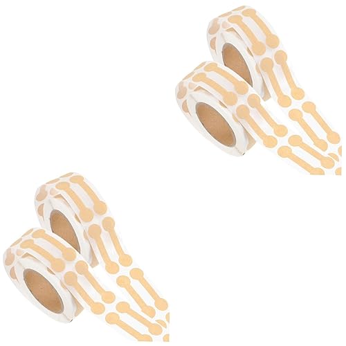 SHINEOFI 2 Sätze Etikettenaufkleber Manipulationsband Aufkleber Für Glasetiketten Klein Preisschild Paketaufkleber Manipulationssicheres Klebeband Siegel Aufkleber Kraftpapier 2 Rollen * 2 von SHINEOFI