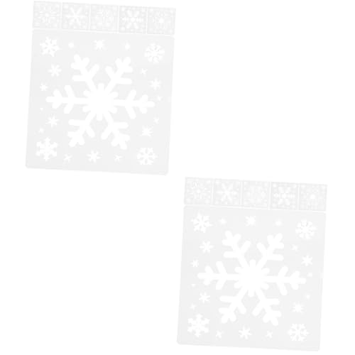 SHINEOFI 2 Sätze Formen Zeichnen Schablonen Zum Malen Diy-schablonen Für Karten Bookmarks Scheckheft Schneeflocken-zeichnungsschablone Vorlage Zum Malen Von Handwerk Plastik 6 Stücke * 2 von SHINEOFI
