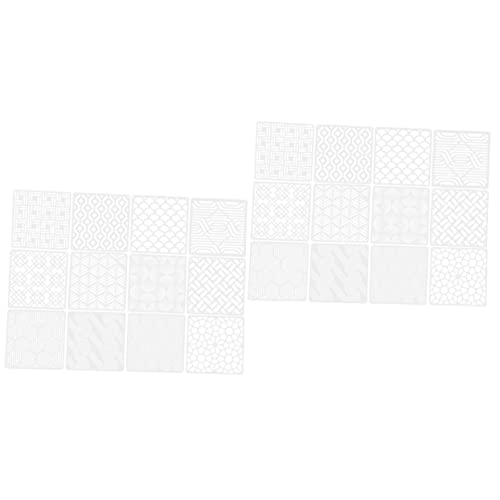 SHINEOFI 2 Sätze Geometrische Malvorlagen Teiliges Wiederverwendbare Schablonen Für Wandgestaltung Und Möbeldekoration Für Ölmalerei Transparente Designs Für Diy Projekte 12 Stück * 2 von SHINEOFI