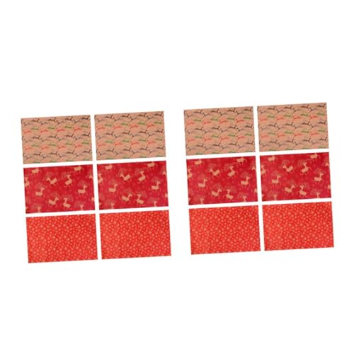 SHINEOFI 2 Sätze Geschenkpapier Paketpapier Packpapier Met Geschenkset Weihnachtsverpackungspapier Weihnachtsbedarf Geschenkverpackung Aus Papier Diy - Kraftpapier 6 Stück * 2 von SHINEOFI