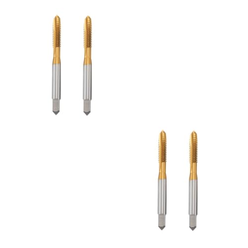SHINEOFI 2 Sätze Hochgeschwindigkeits Gewindebohrer Mit Titanbeschichtung Für Präzises Bohren Und Gewindeschneiden 2 Stück * 2 von SHINEOFI